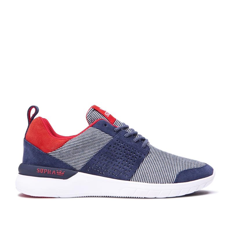 Supra SCISSOR Sneaker Low Damen Navy / Grau / Rot Sale WMYFH0976